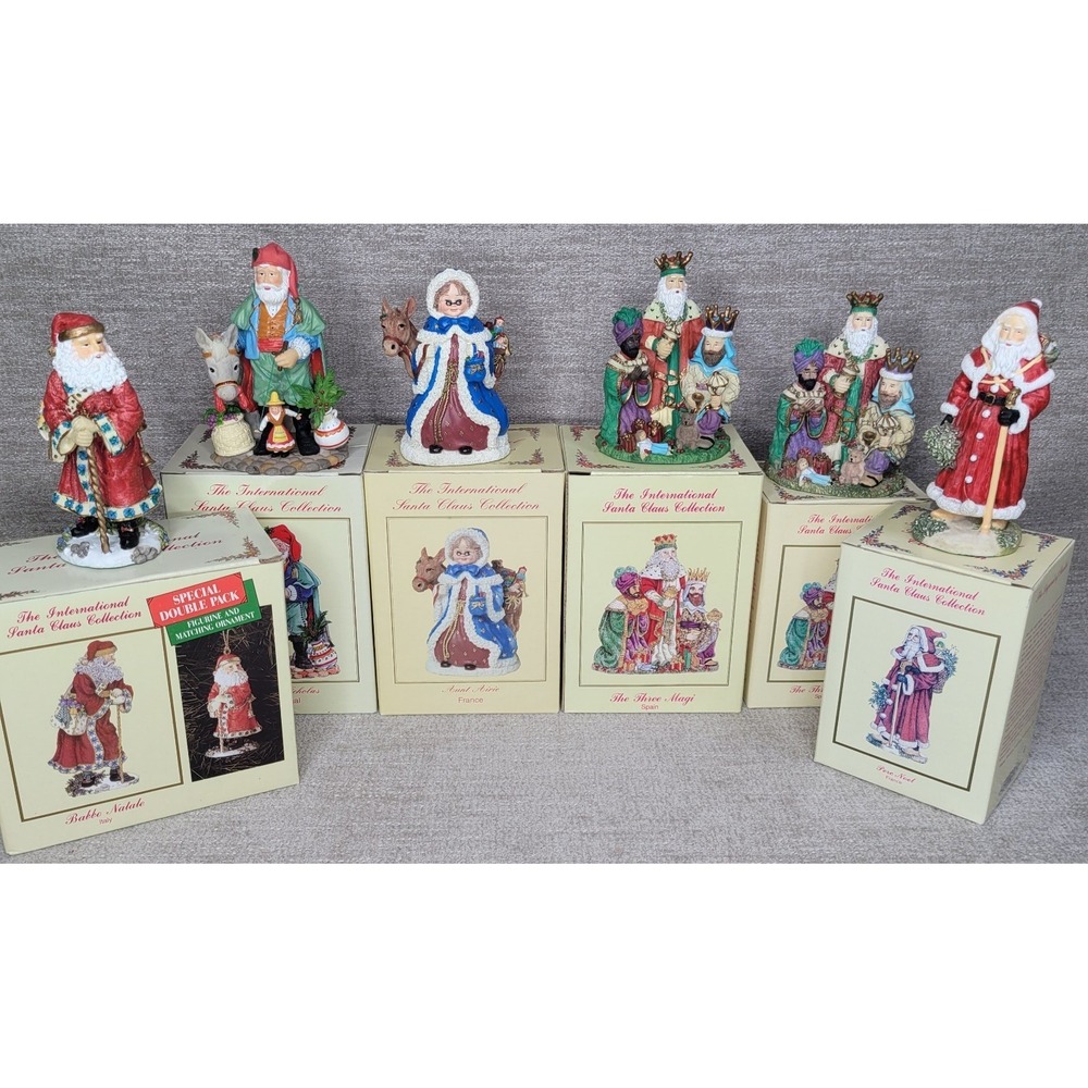 The International Santa Claus Collection‎ Europe Set of 6 Spain France Italy